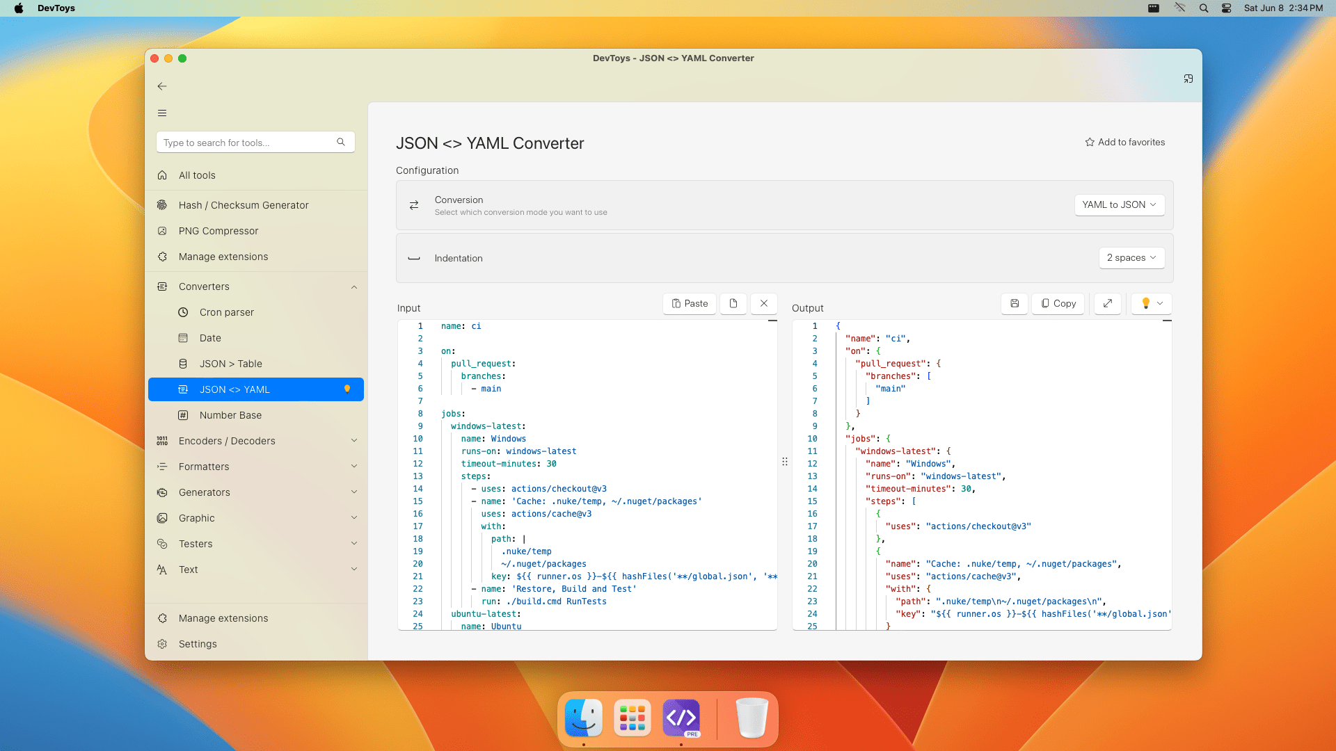 DevToys on macOS